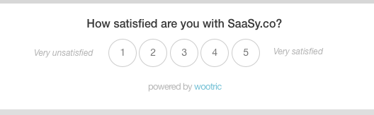 CSAT survey in-app from Wootric